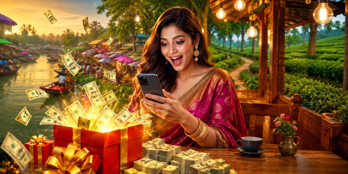 বরিশালের চা বাগানে মোবাইল ক্যাসিনো উপভোগ